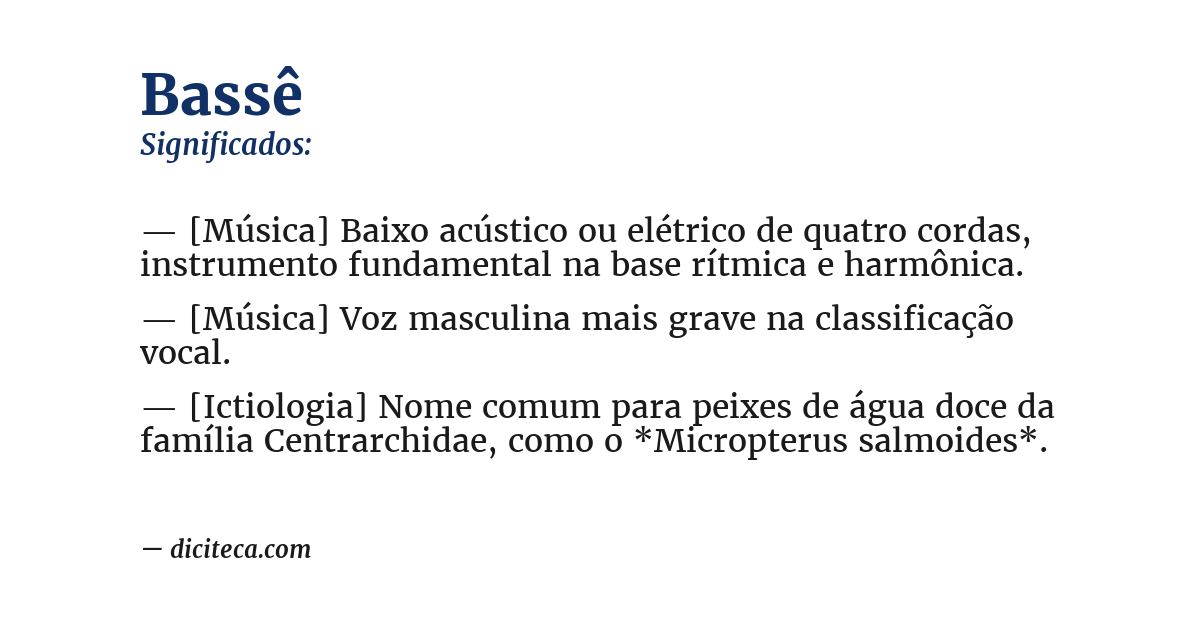 Significado de bassê