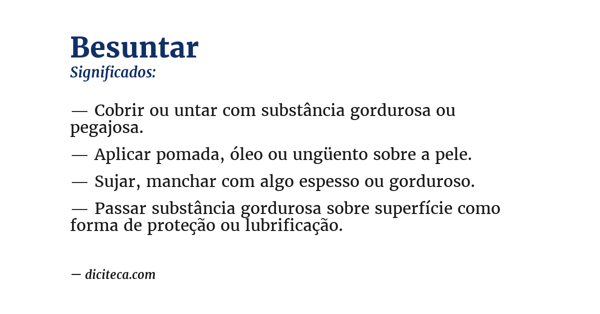 Significado de besuntar