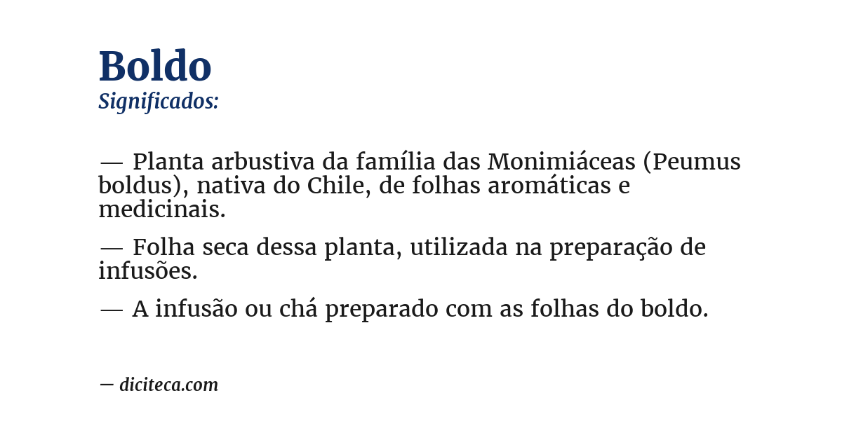 Significado de boldo
