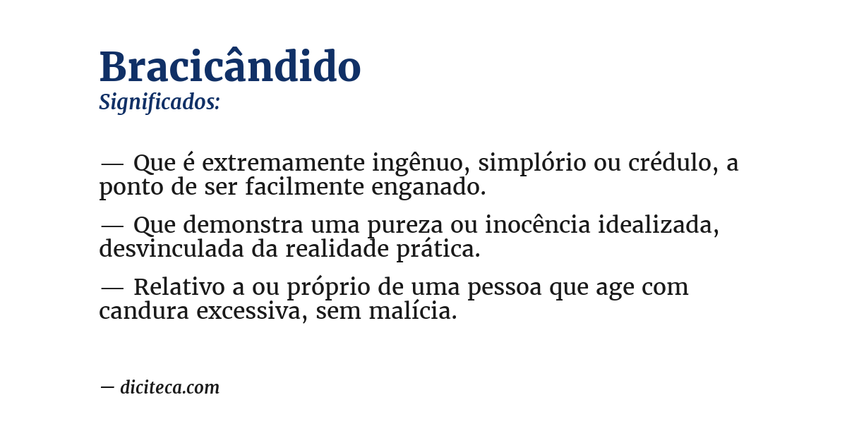 Significado de bracicândido