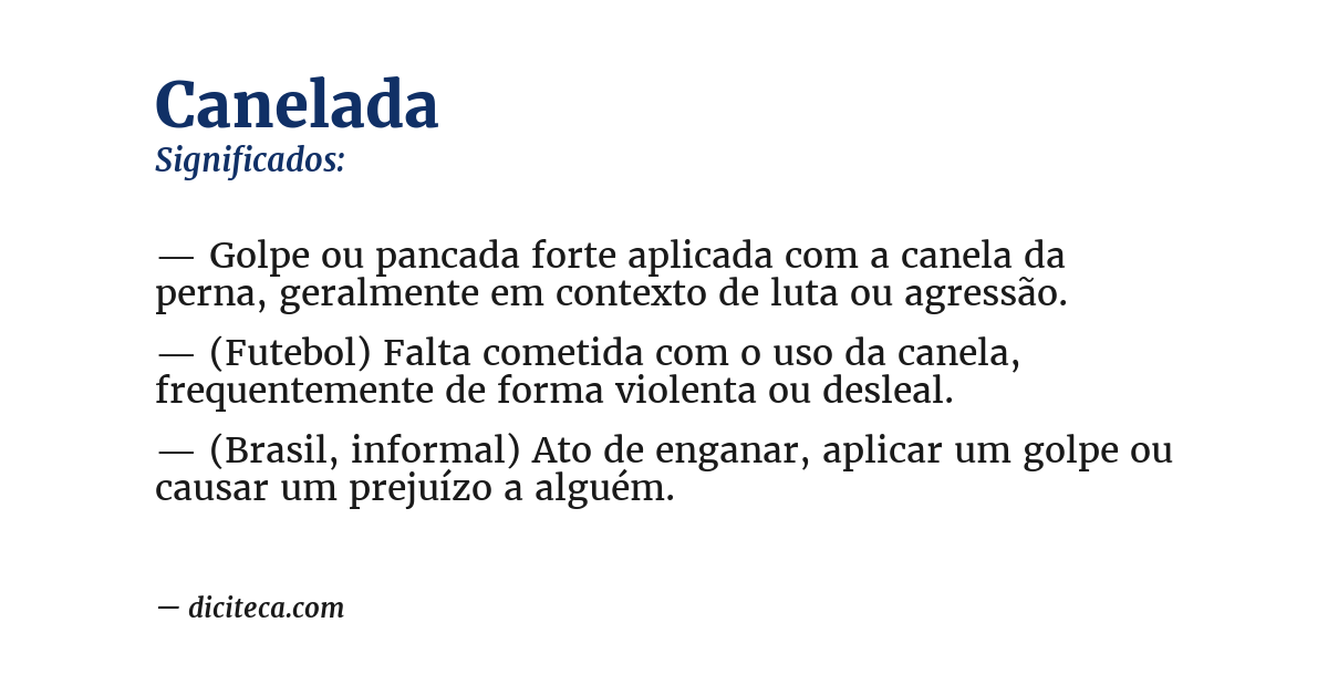 Significado de canelada