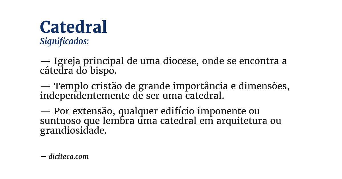 Significado de catedral