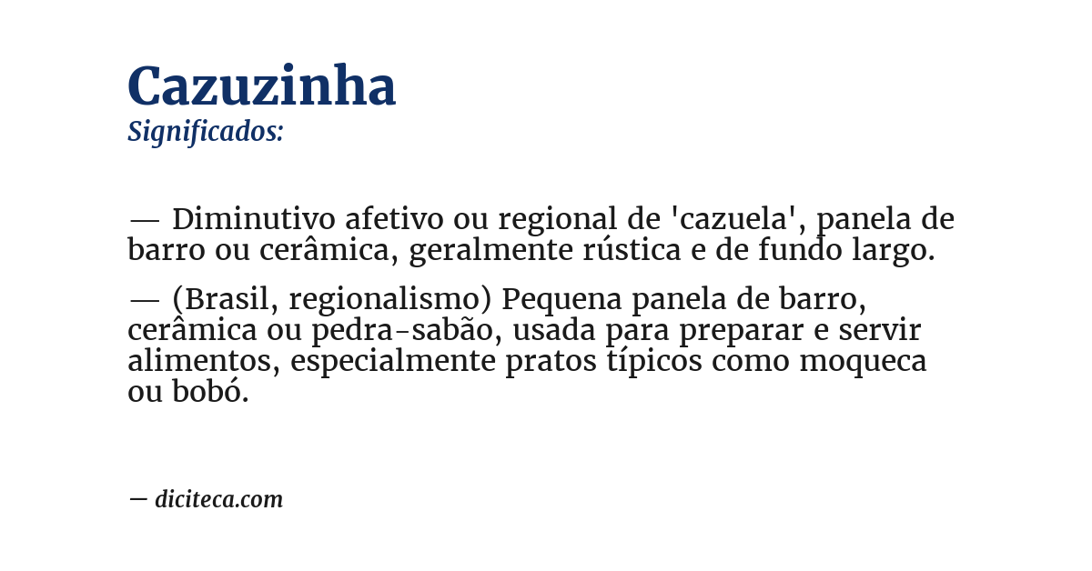 Significado de cazuzinha