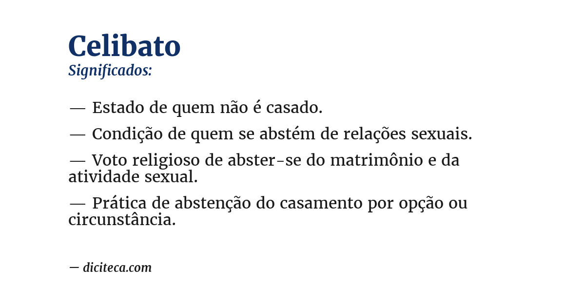 Significado de celibato