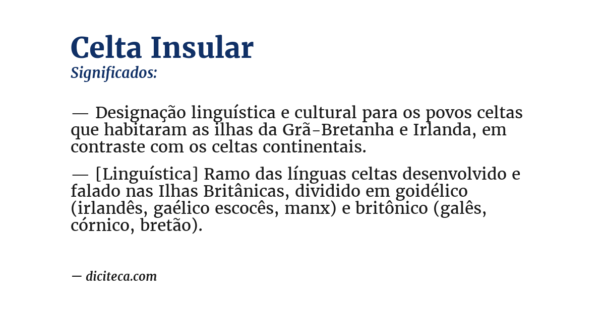 Significado de celta insular