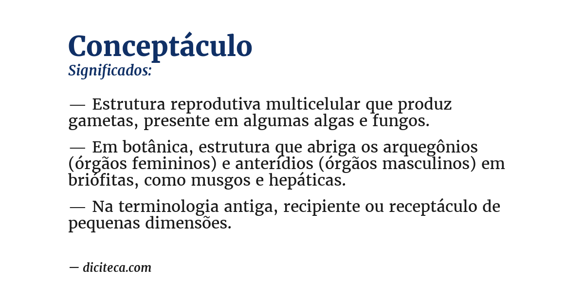 Significado de conceptáculo