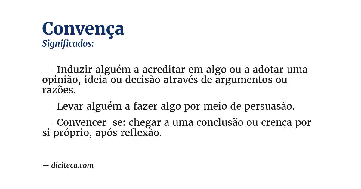Significado de convença