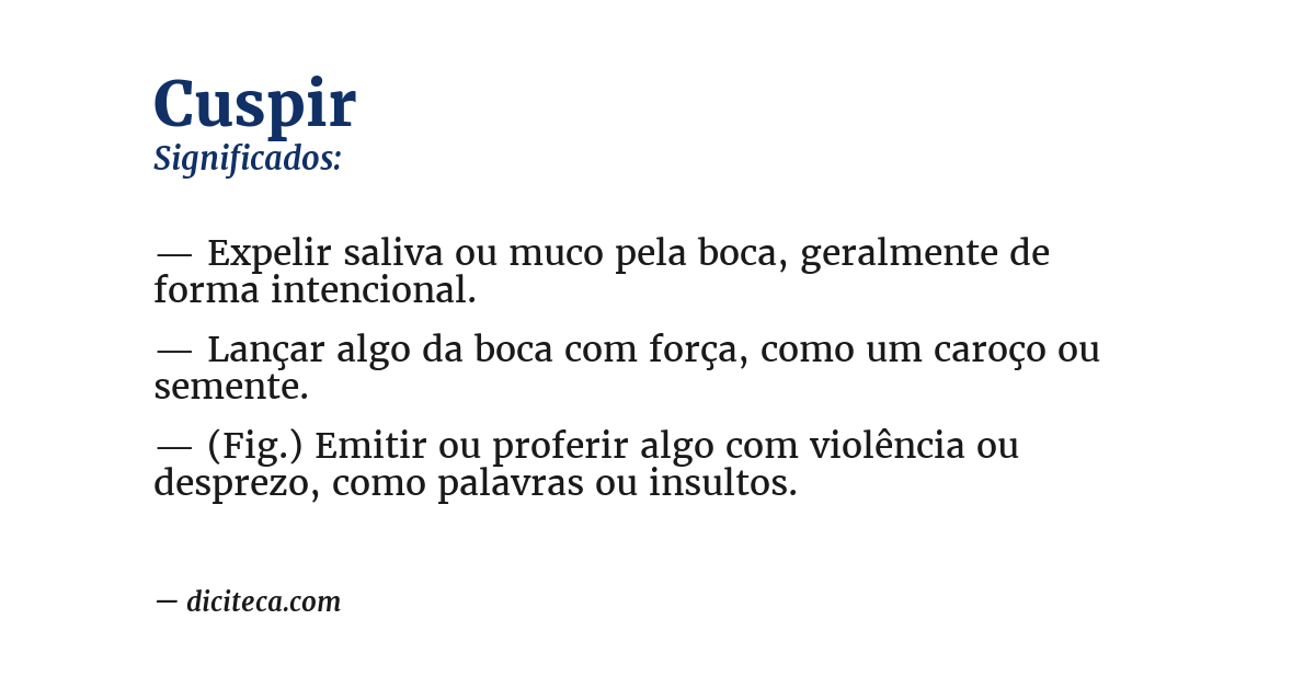 Significado de cuspir