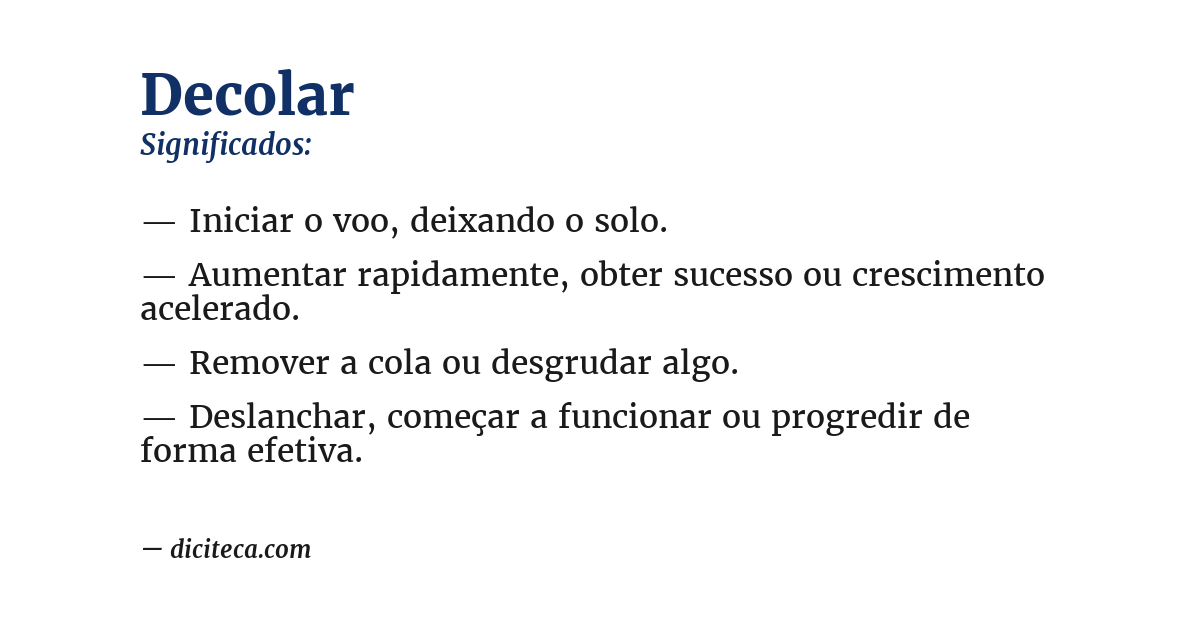 Significado de decolar