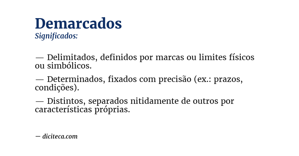 Significado de demarcados