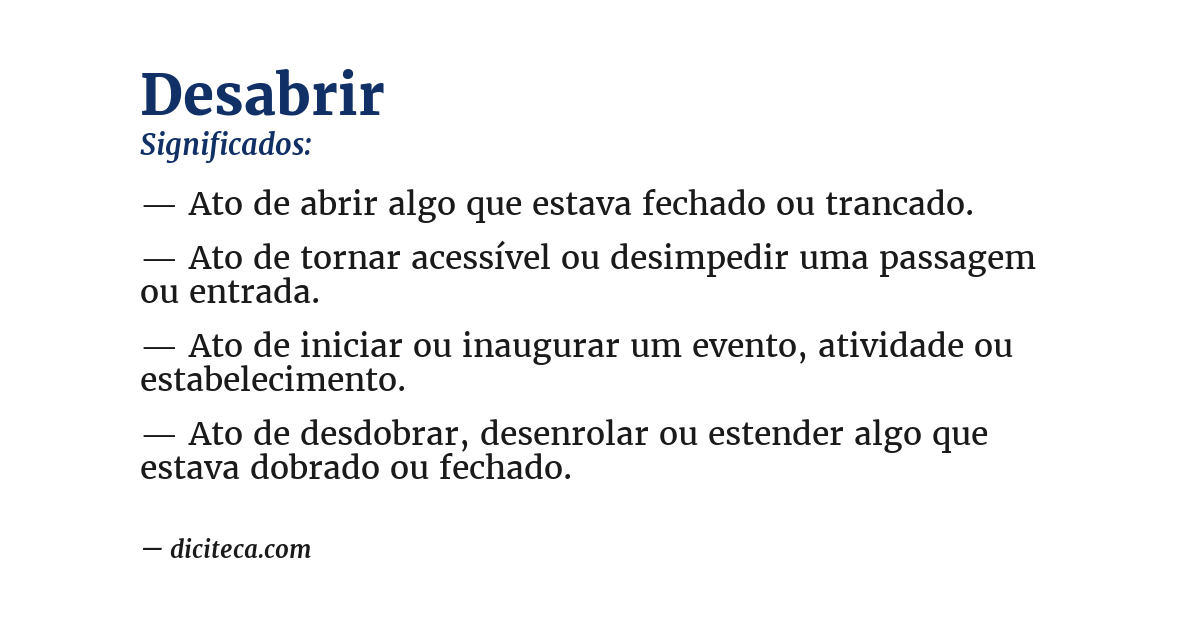 Significado de desabrir