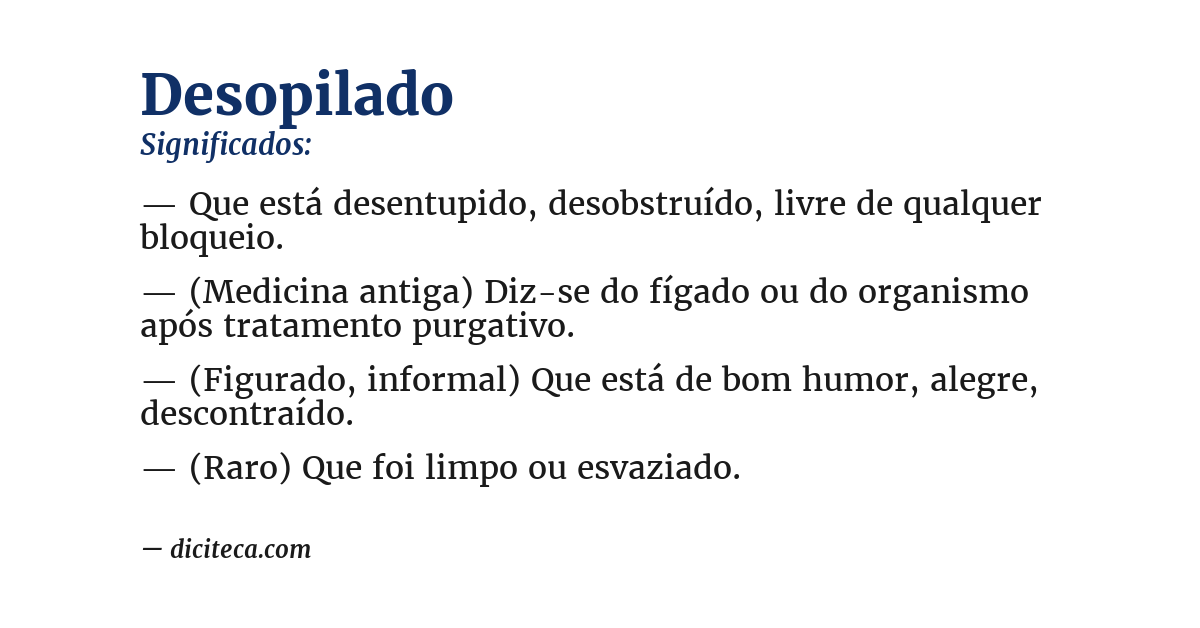 Significado de desopilado