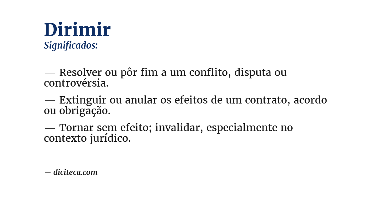 Significado de dirimir