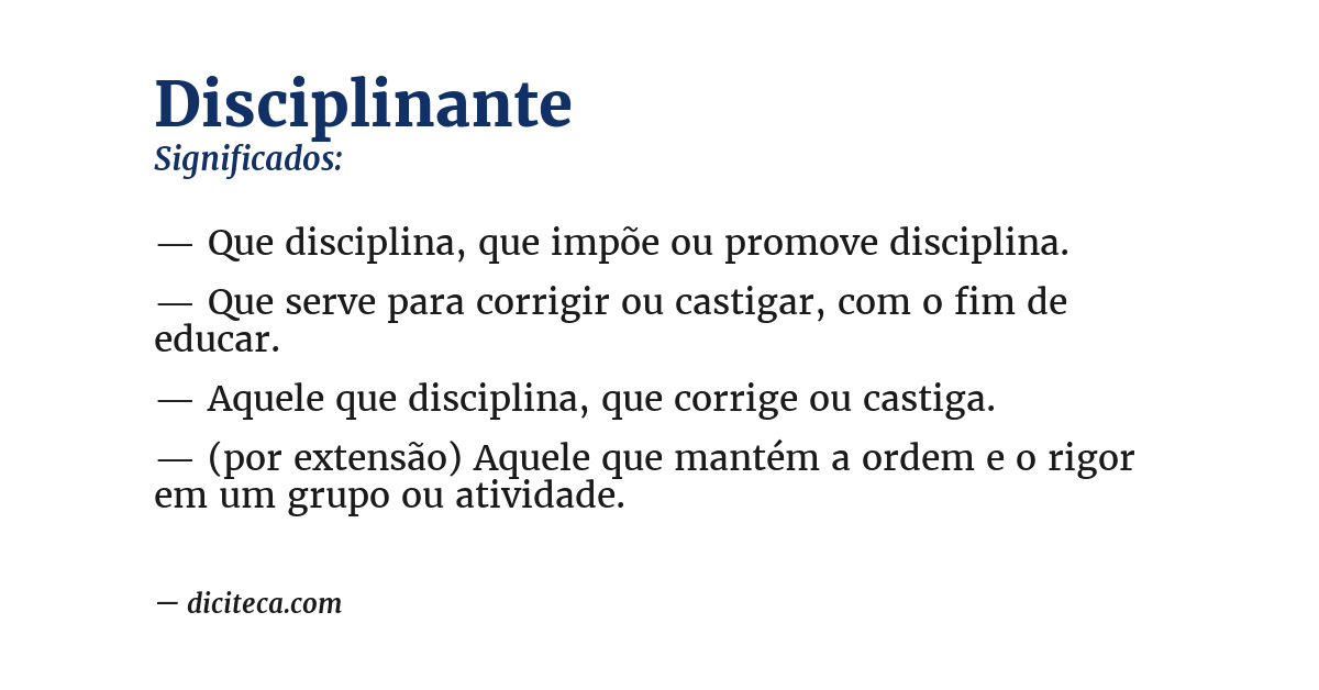 Significado de disciplinante