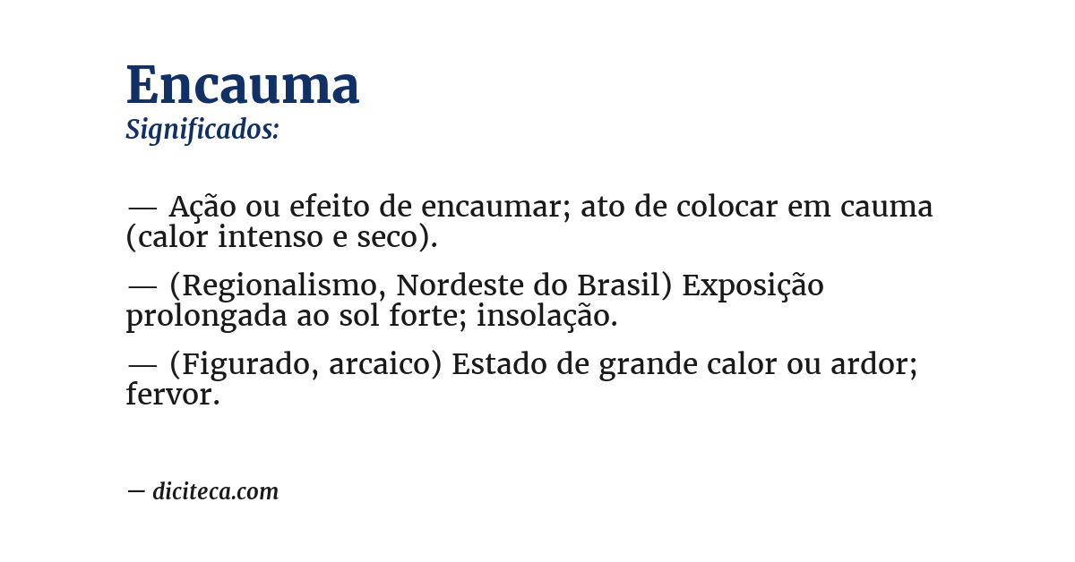 Significado de encauma