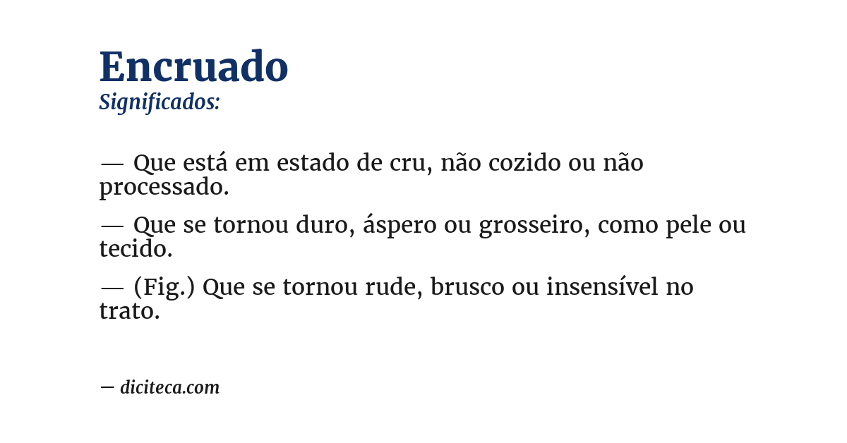 Significado de encruado