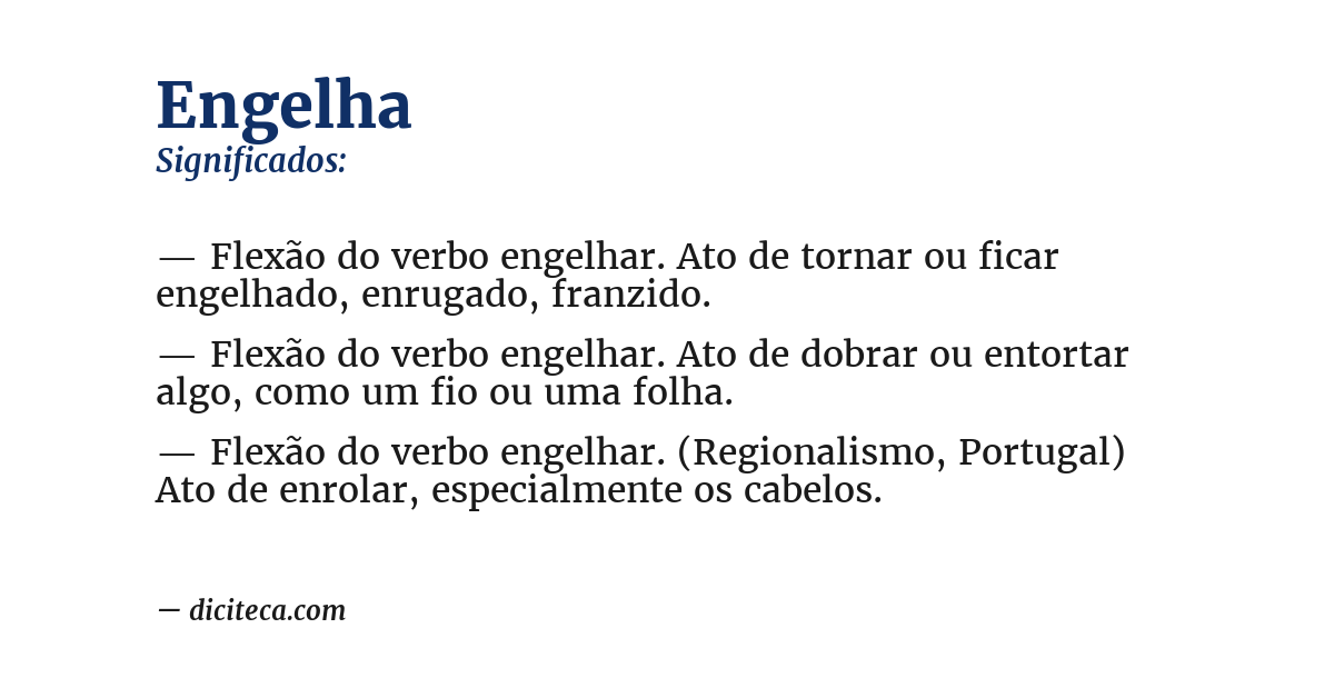 Significado de engelha