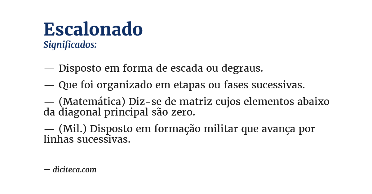 Significado de escalonado
