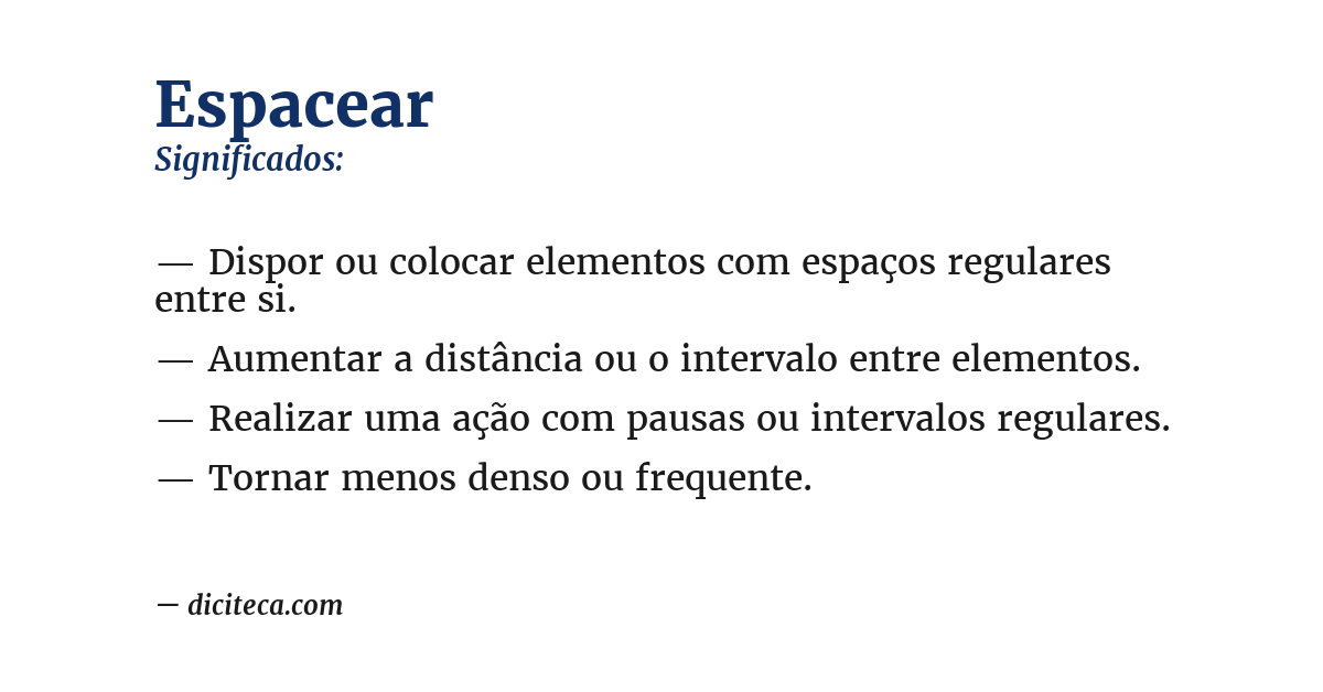 Significado de espacear