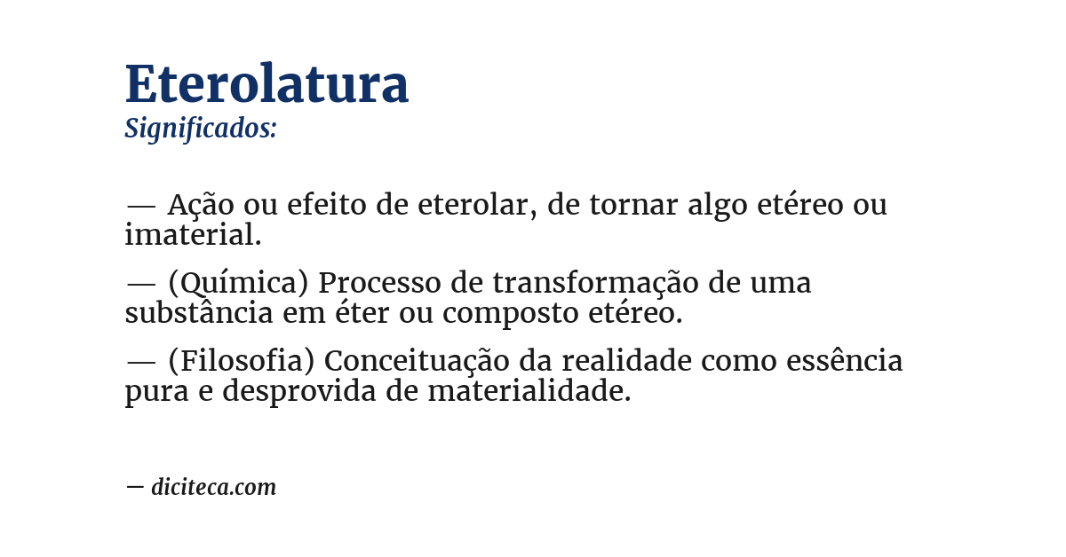 Significado de eterolatura