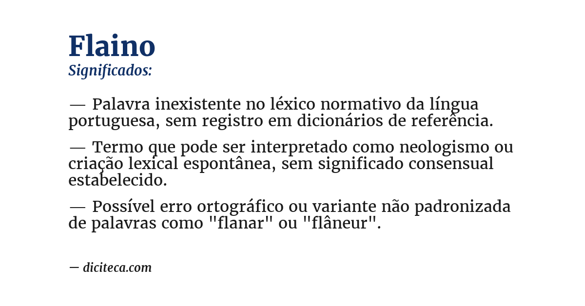 Significado de flaino