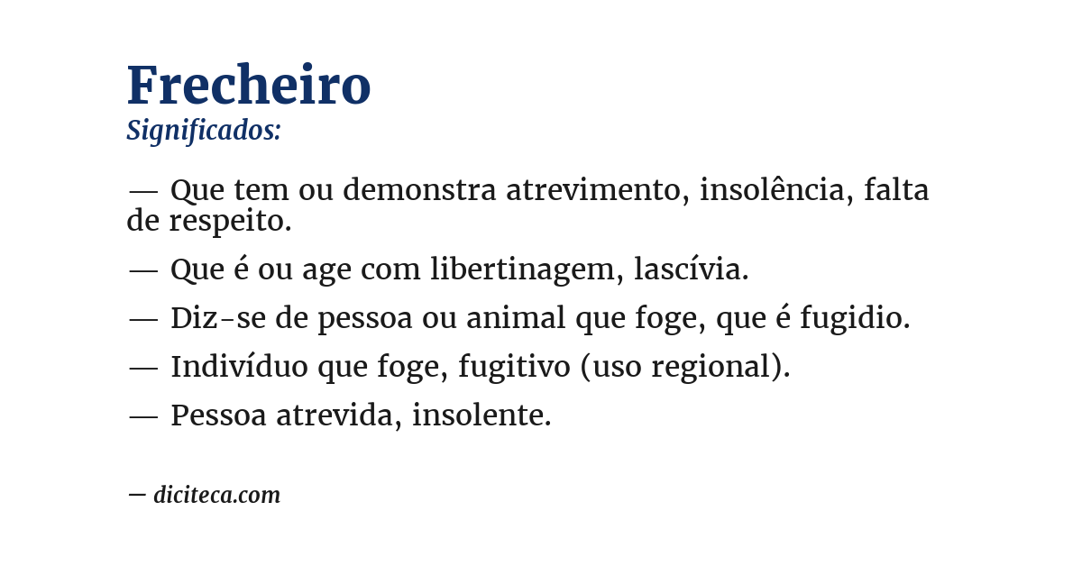 Significado de frecheiro