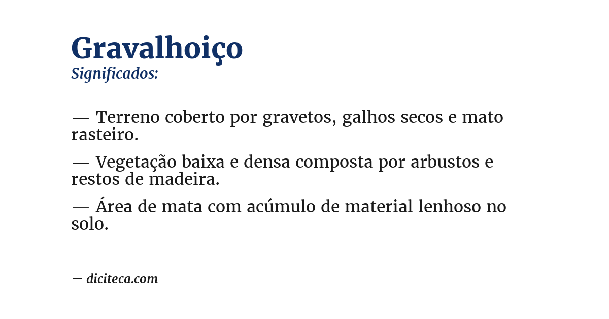 Significado de gravalhoiço