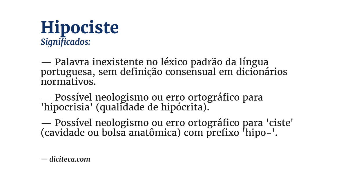 Significado de hipociste