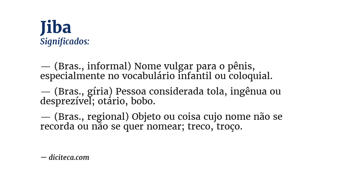 Significado de jiba
