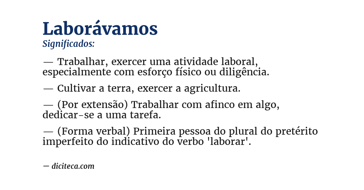 Significado de laborávamos