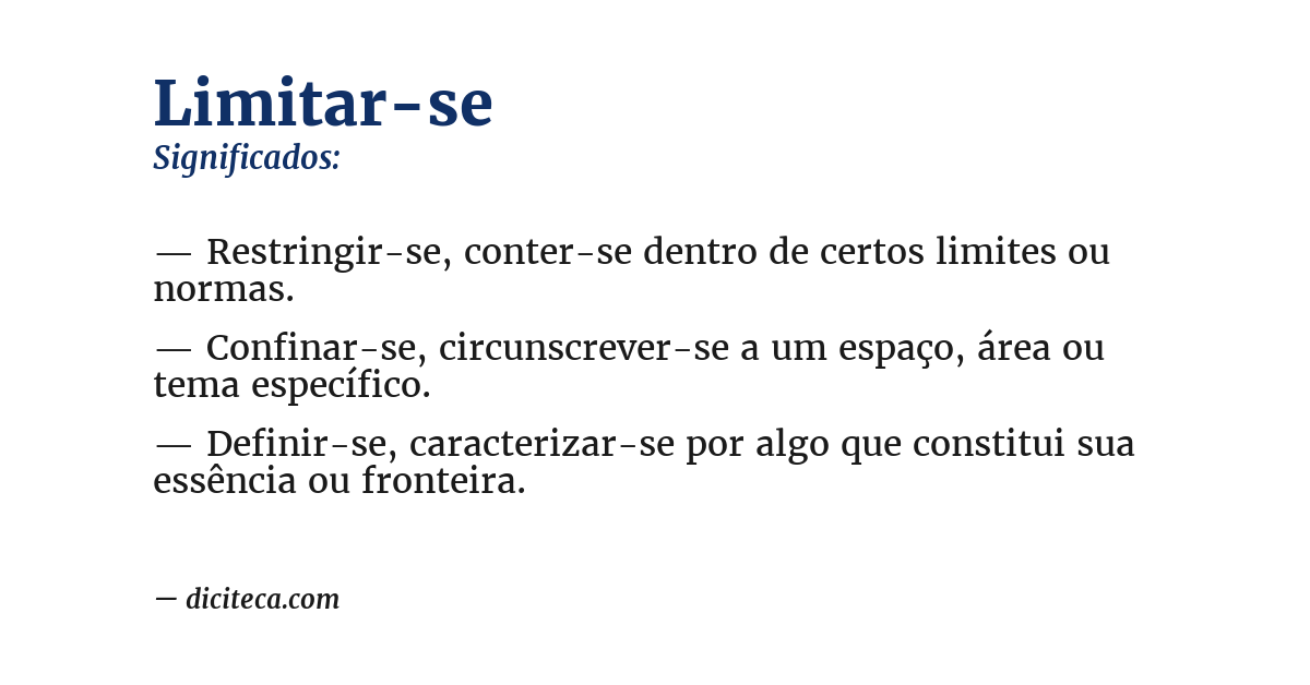 Significado de limitar-se