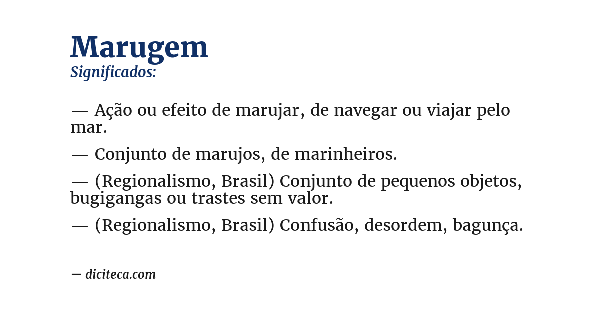 Significado de marugem