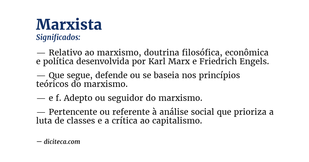 Significado de marxista