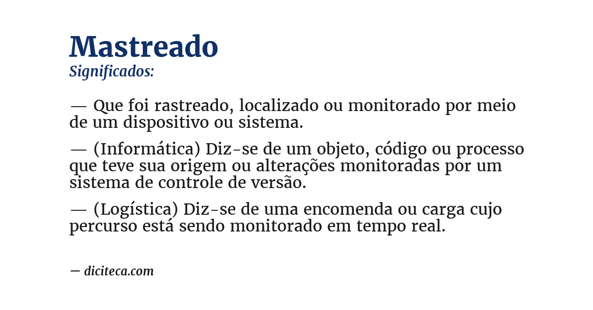 Significado de mastreado