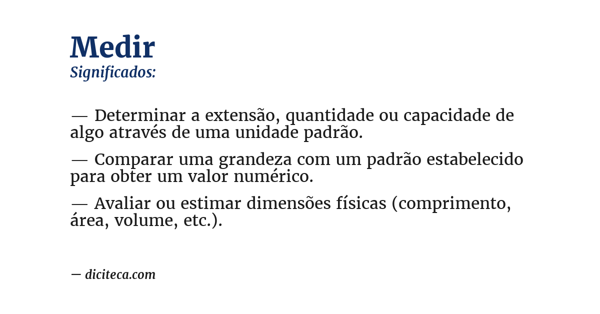 Significado de medir