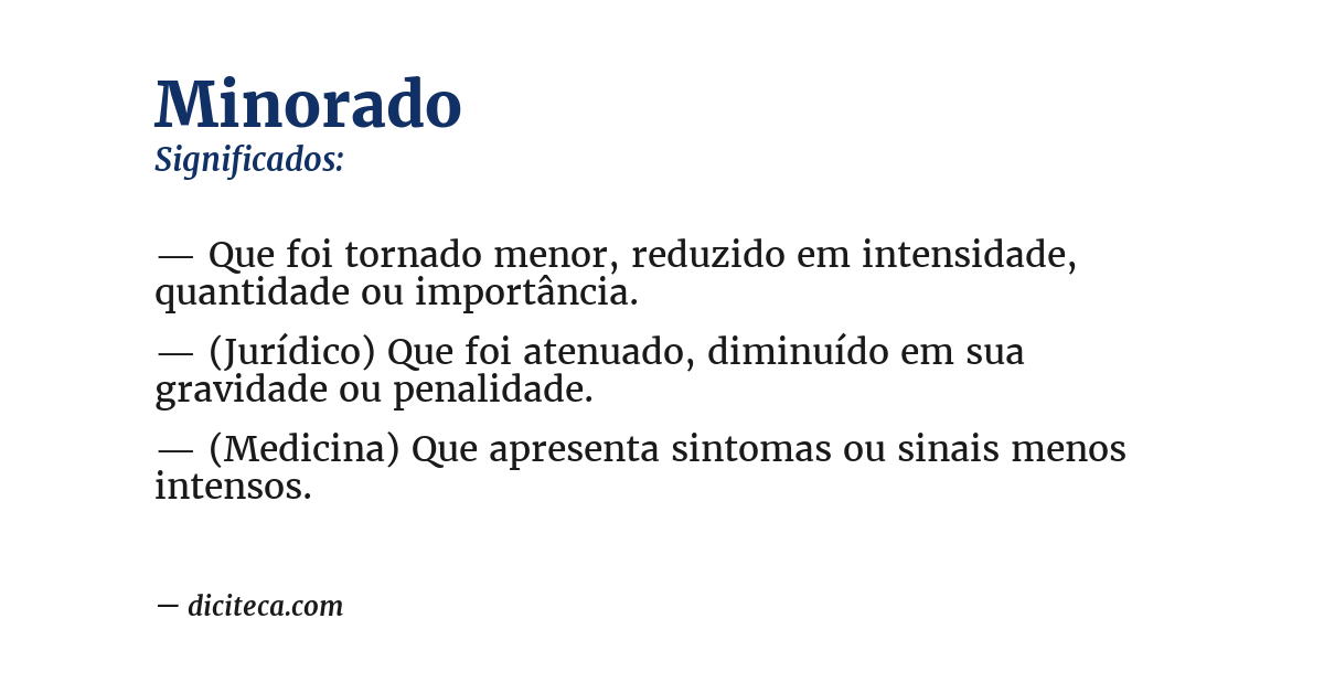 Significado de minorado