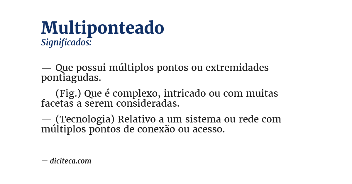 Significado de multiponteado