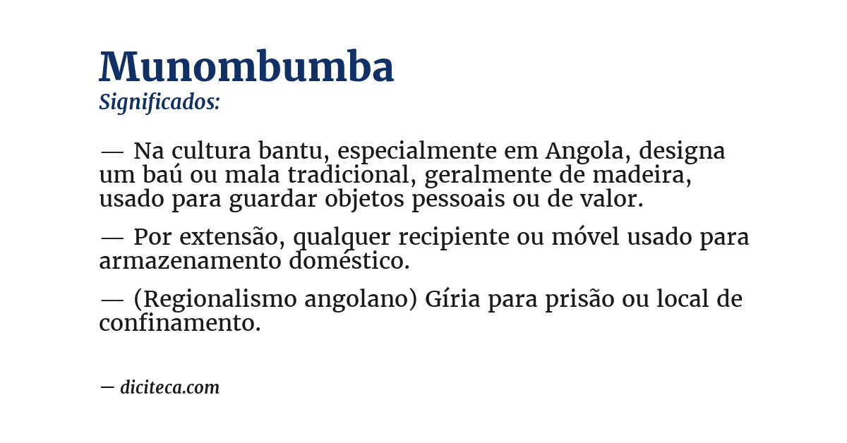 Significado de munombumba