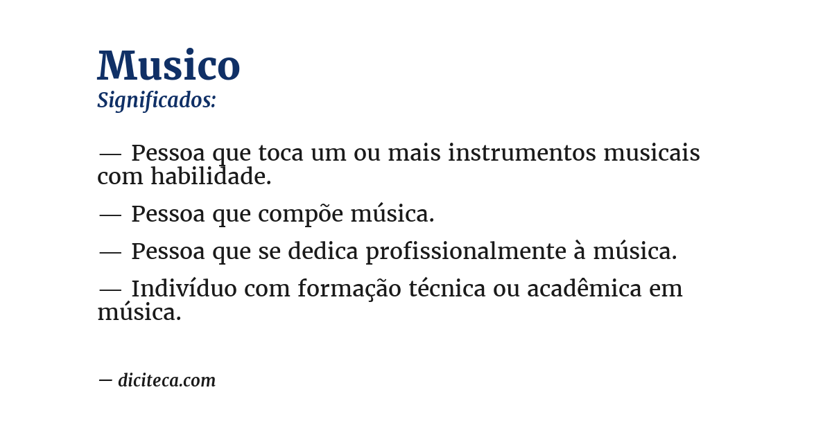 Significado de musico