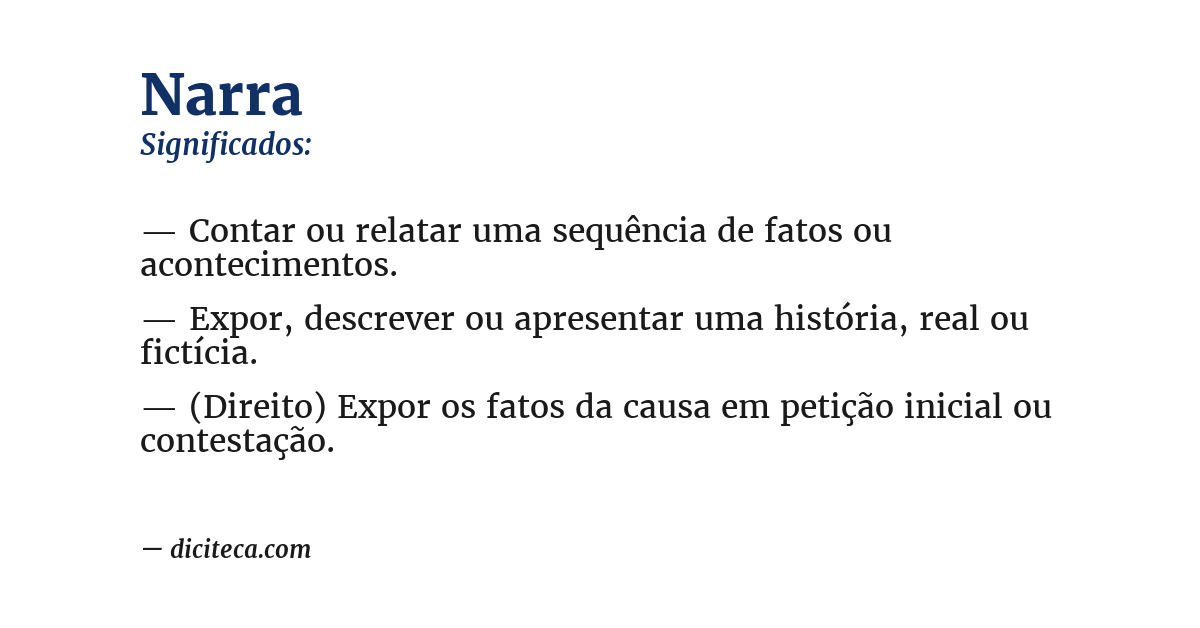 Significado de narra