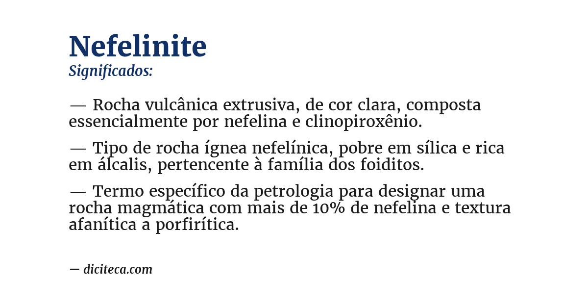 Significado de nefelinite