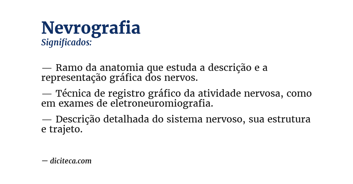 Significado de nevrografia