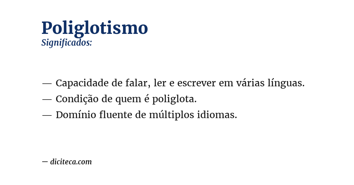 Significado de poliglotismo