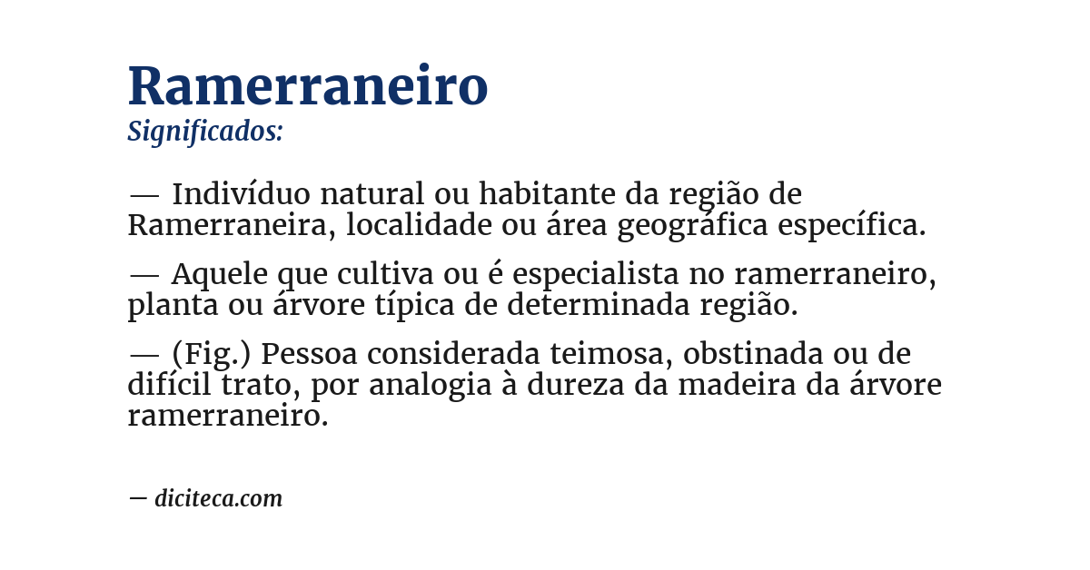 Significado de ramerraneiro