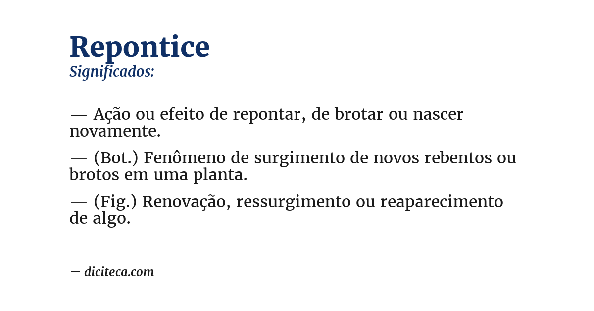 Significado de repontice