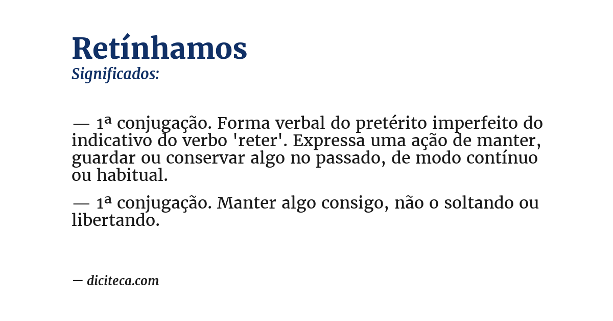 Significado de retínhamos
