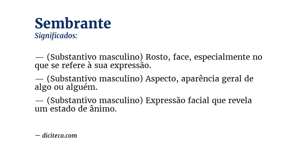 Significado de sembrante