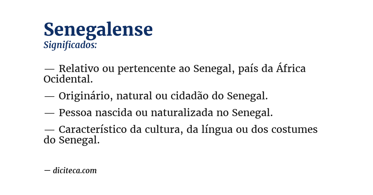 Significado de senegalense