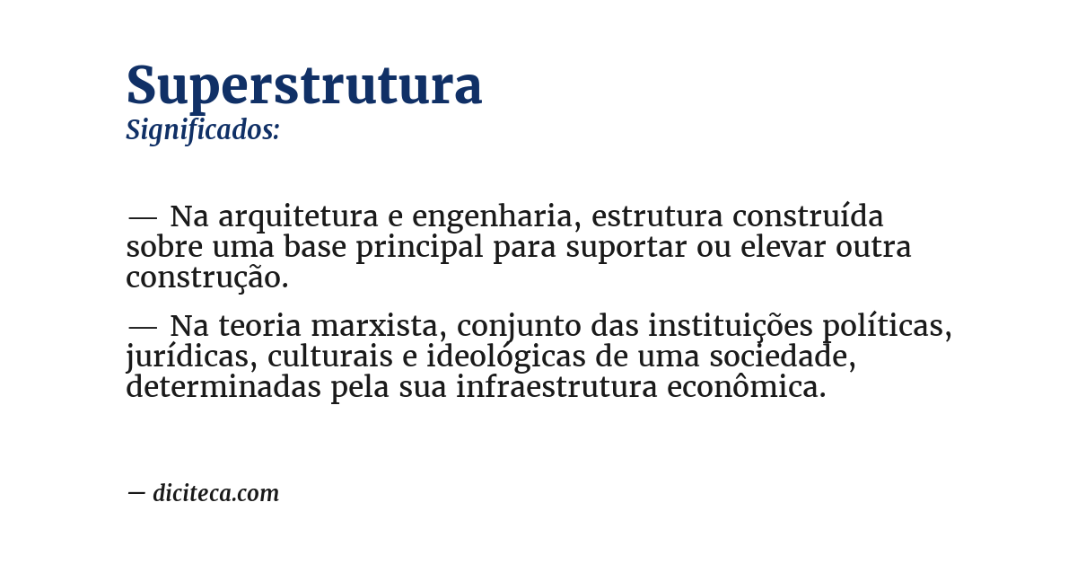 Significado de superstrutura