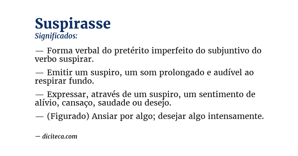 Significado de suspirasse